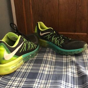 Air Max 2015 Blue and Neon Yellow size 12